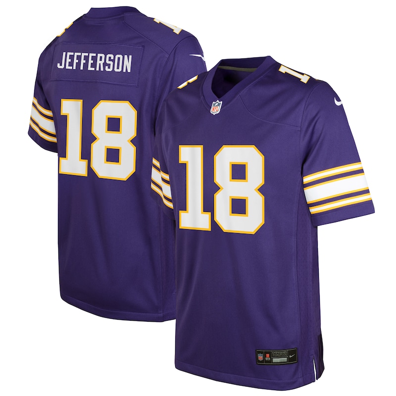 None Justin Jefferson MIN Vikings Classic Authentic Jersey for NFL Fan
