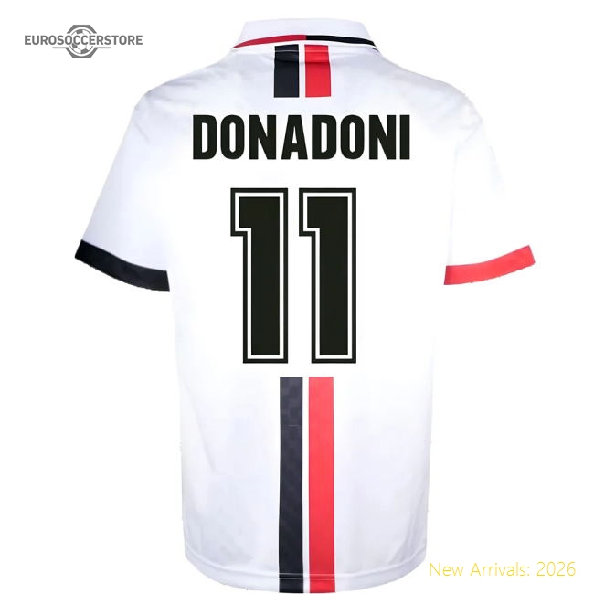 Trending Performance Ac Milan 1996 Away Retro Shirt (Donadoni 11)