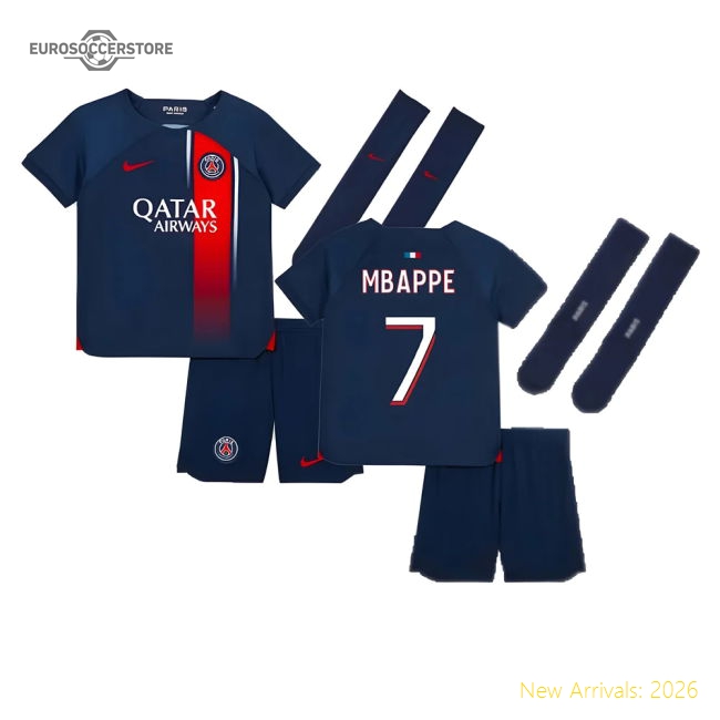 Best-Selling Premium 2023-2024 Psg Home Mini-Kit (Mbappe 7)