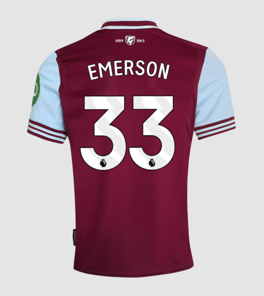 24-25 West Ham United Home EMERSON 33 Football Jersey