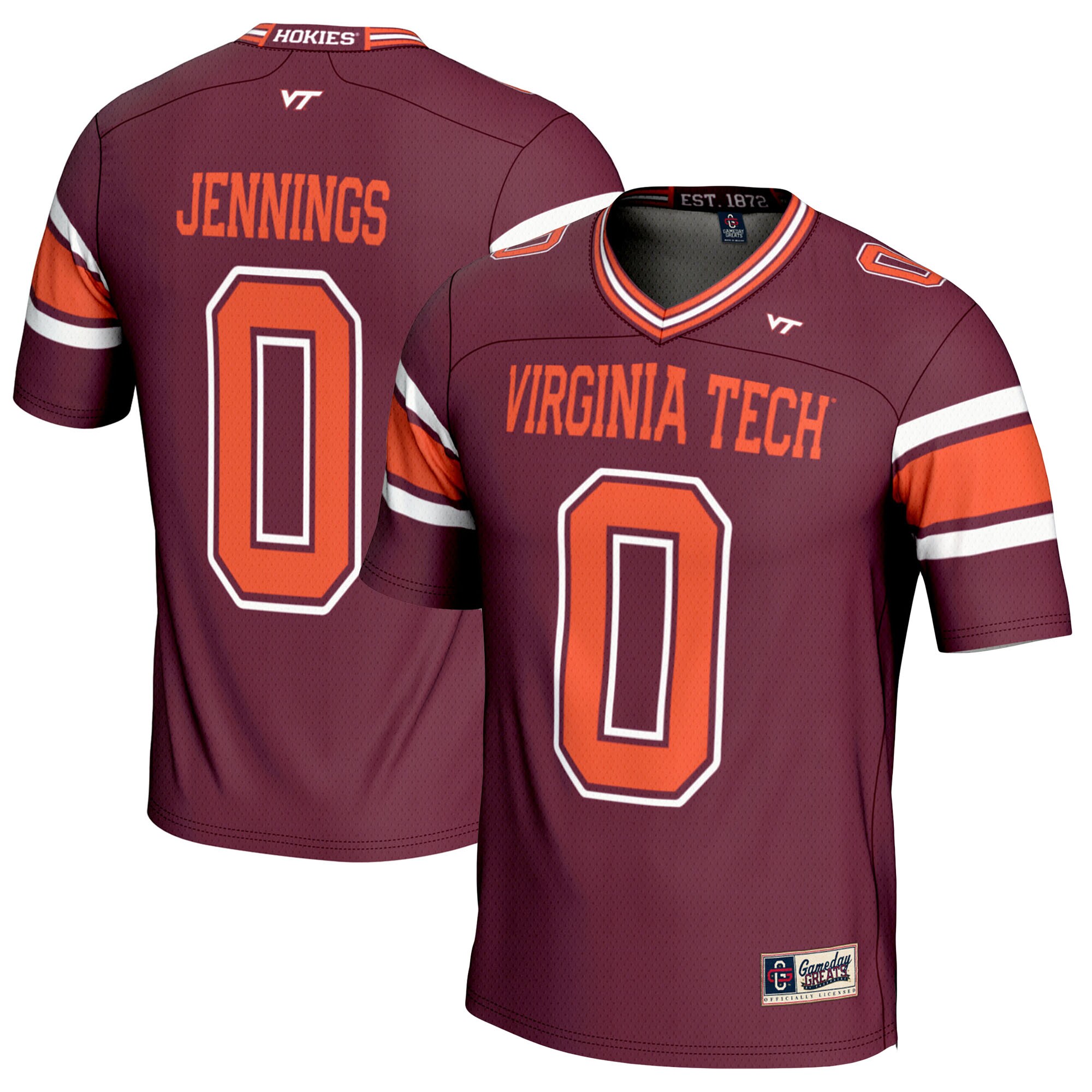 [NJP] Ali Jennings Virginia Tech Hokies GameDay Greats Youth NIL Player Football Jersey - Maroon