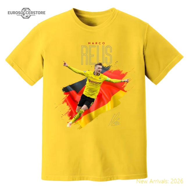 Marco Reus Dortmund Celebration Tee (yellow) - Local Hero