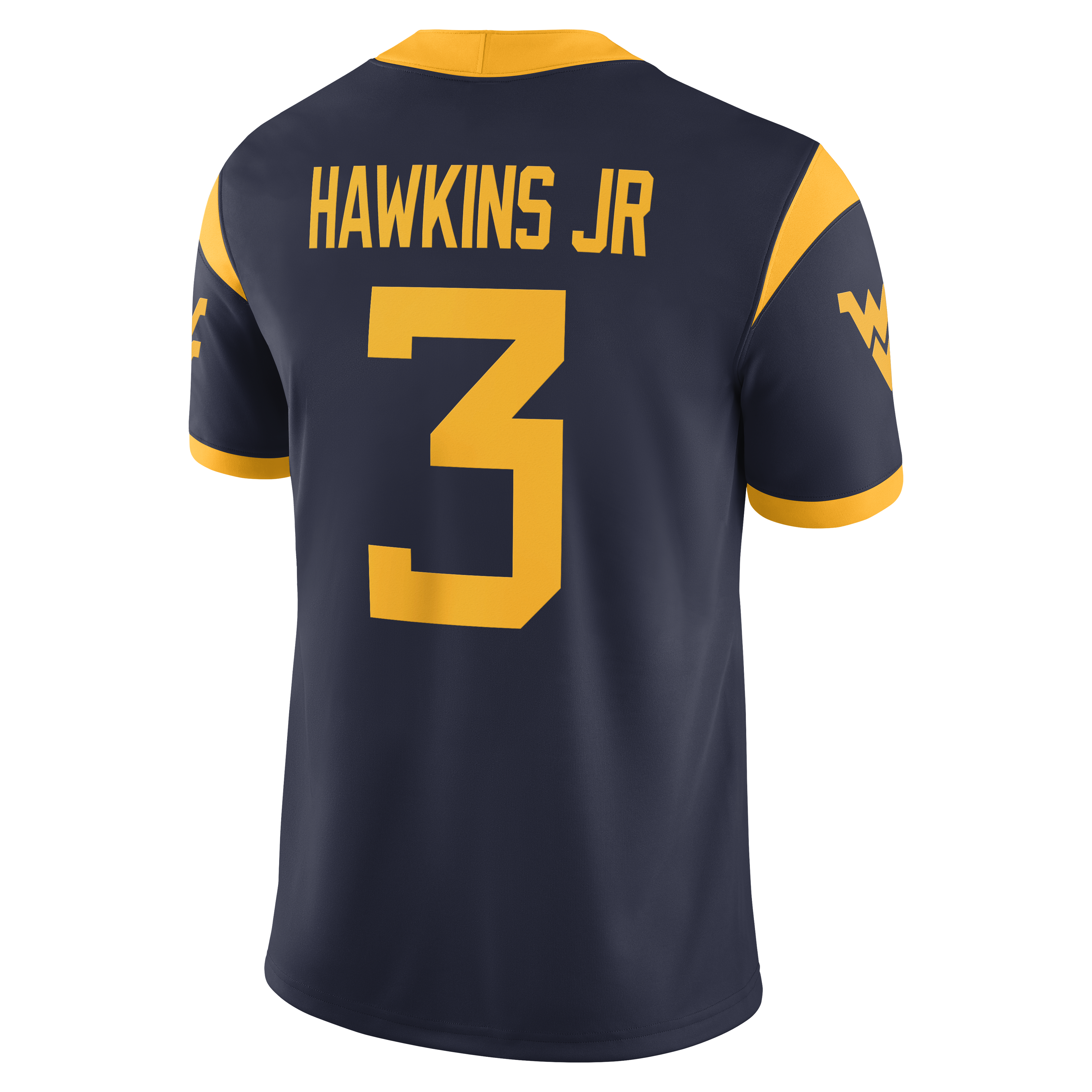 [NJP] Michael Hawkins Jr. West Virginia Mountaineers Game Football Jersey - Navy