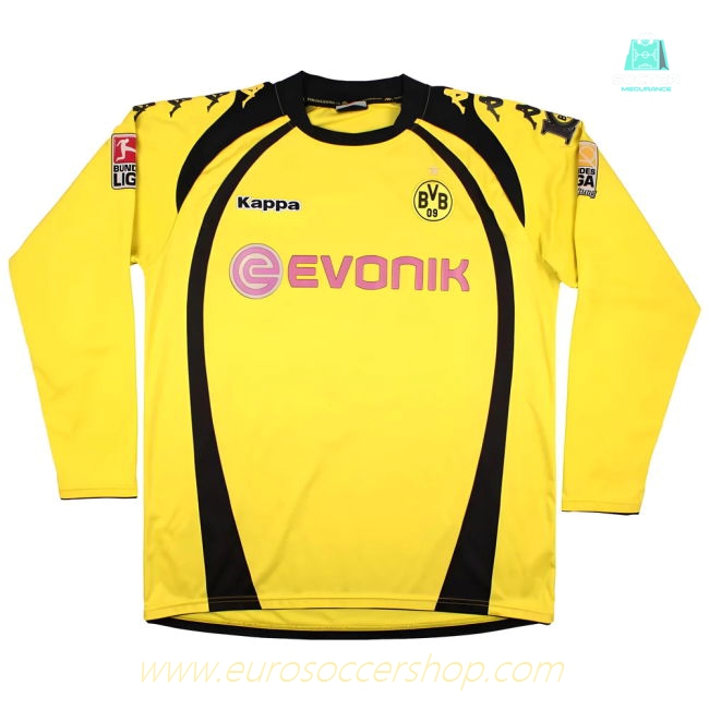 Borussia Dortmund 2009-10 Home Long Sleeve Shirt (Kuba #16) (2XL) (Very Good)