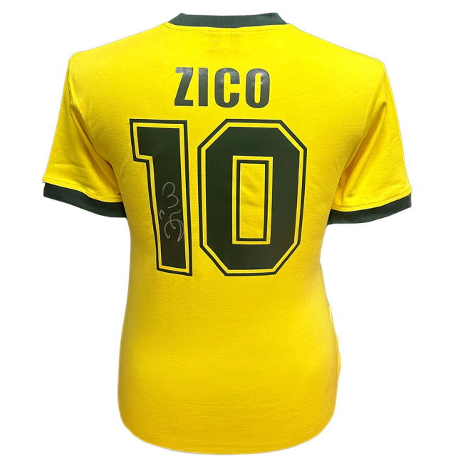 Championship Brasil 1982 Zico Signed Shirt Cup Kit Cup World