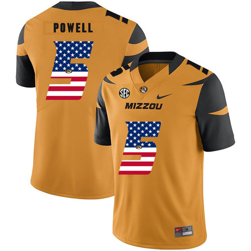Men's None Taylor Powell #5 authentic Gold 2024 alternate jersey