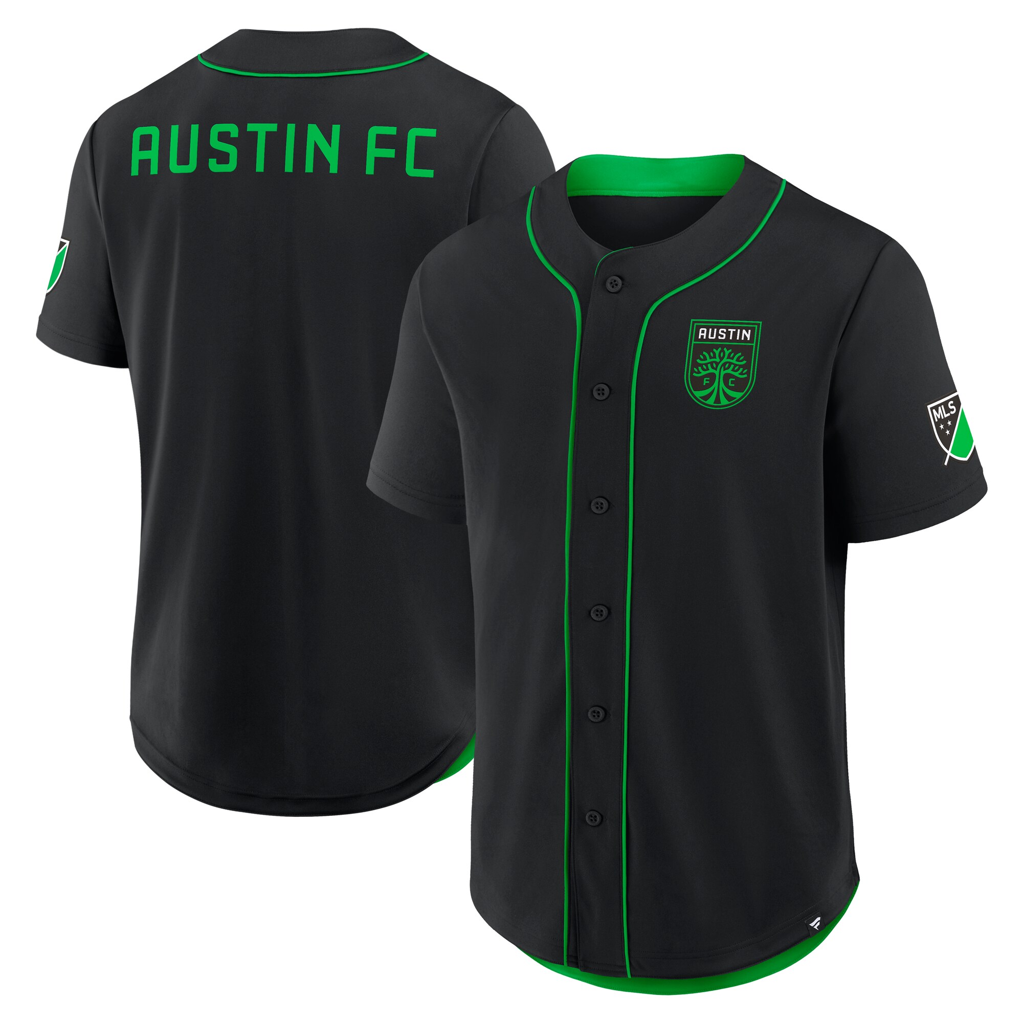 [SJH] Austin FC Injury Time Baseball Jersey - Black