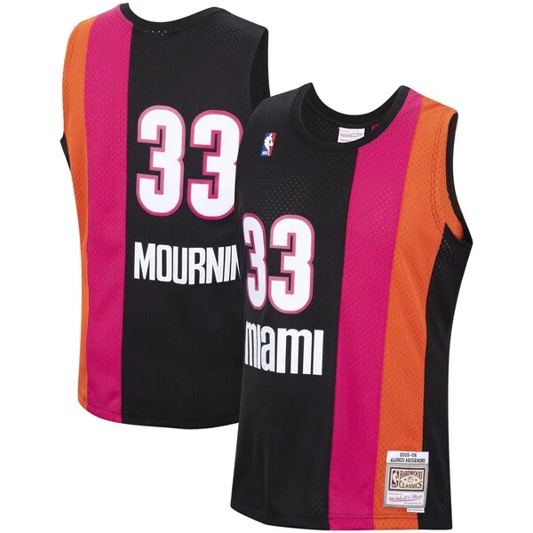 Alonzo Mourning MIA Premium Swingman Jersey - Black - Licensed Product