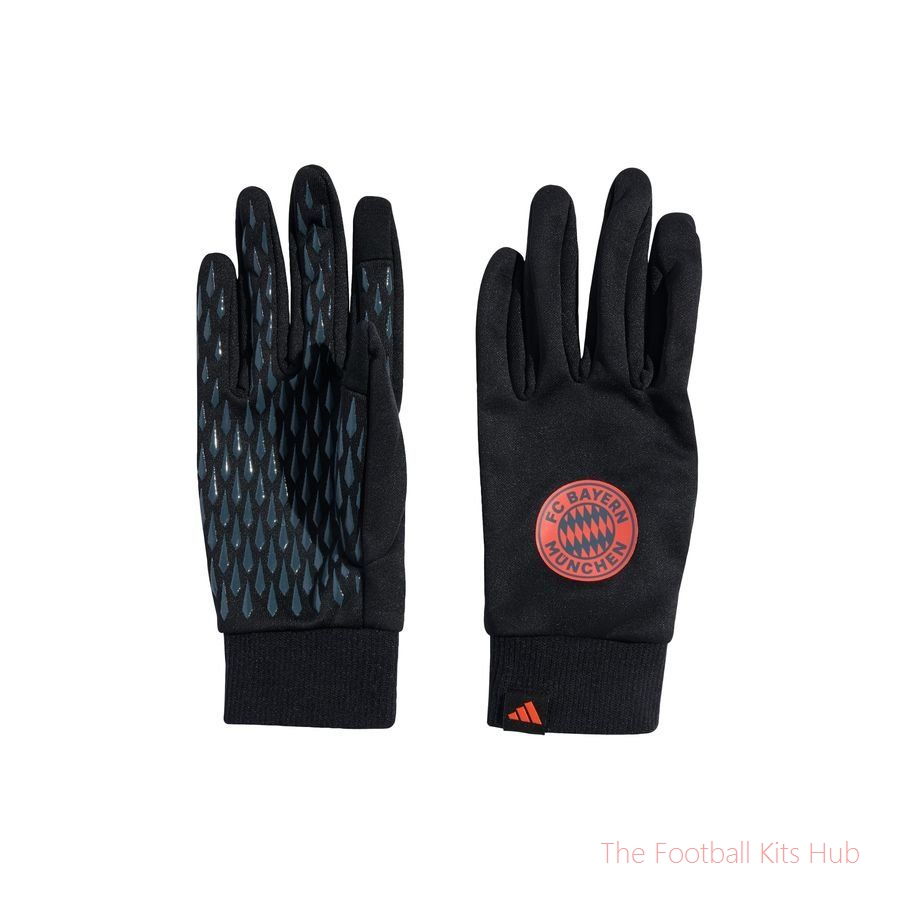 Bayern München Player Gloves - Black/Easy Coral