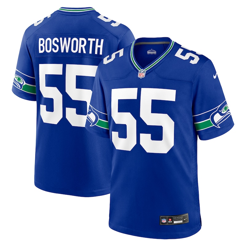 None Brian Bosworth SEA Seahawks Iconic Authentic Jersey Game Day Wear