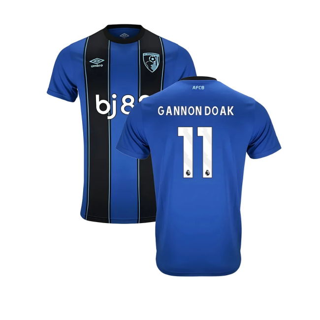 Match Day Bournemouth Bournemouth Away Shirt Gannon Doak #11 Durab...