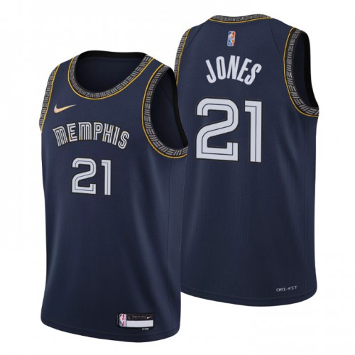 Memphis Memphis Grizzlies #21 Tyus Jones Mens Nike Navy 2021/22 Swingman NBA Jersey ¨C City Edition Mens