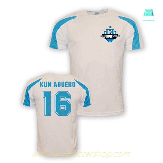 Sergio Aguero Man City Sports Training Jersey (white) - Kids