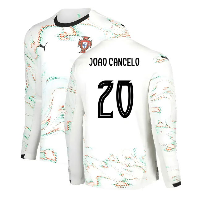 2025-2026 Portugal Long Sleeve Away Shirt (Joao Cancelo 20)