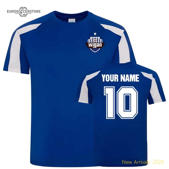 Your Name Wigan Sports Practice Shirt (blue) - Match Day Jersey