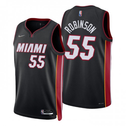 Black MIA Miami Heat #55 Nike Durable Jersey Premium Quality