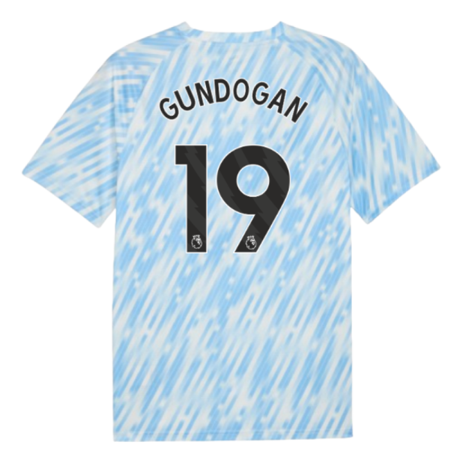 2025-2026 Man City Warm Up Uniform Silver Sky Gundogan 19