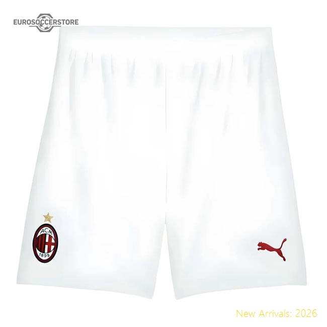 Trending Genuine 2024-2025 Ac Milan Home Shorts (White)