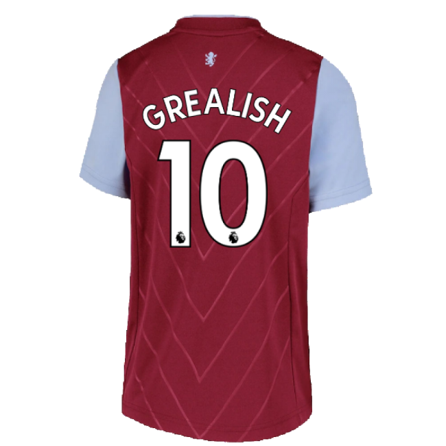 Football Aston Villa Home Shirt Kids Grealish #10 High Performance...