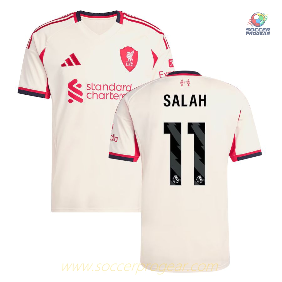 Liverpool Away Soccer Shirt 2025-2026 Season Salah