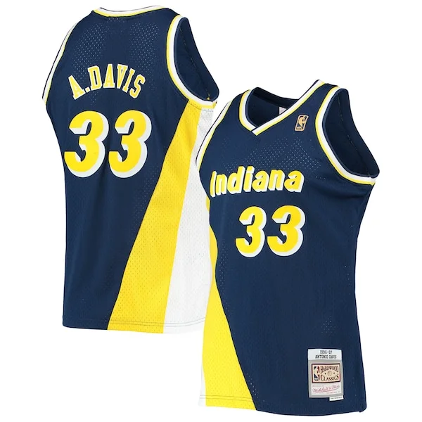 Authentic Antonio Davis IND Swingman Jersey - Navy - Licensed Product