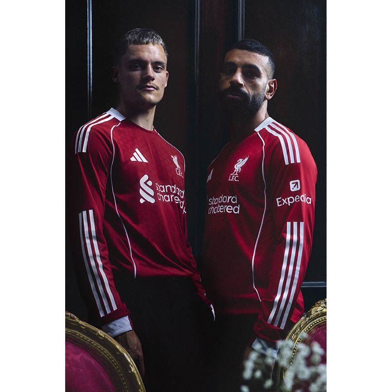 Liverpool Home Shirt 2025/26 Long Sleeves In Multiple Adult Sizes