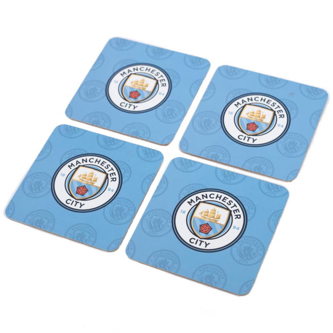 Manchester City FC 4pk Cork Coaster (Match Day)