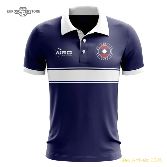 Laos Concept Stripe Polo Shirt (navy) - Official Design