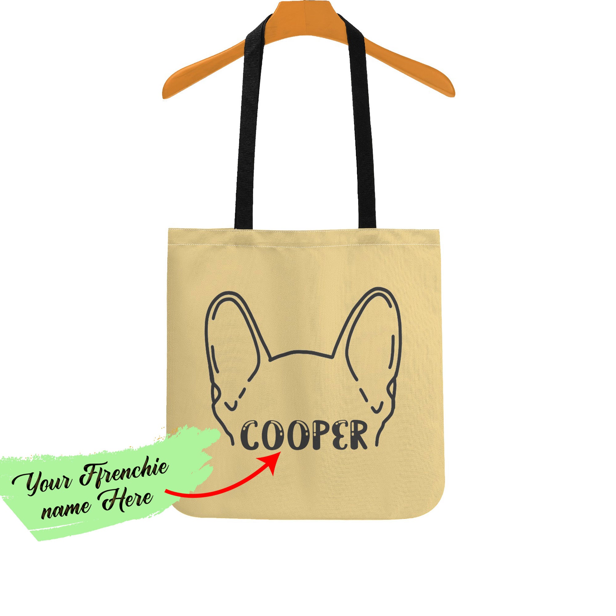 French Bulldog Cutome Tote Bag With Frenchie Name Comfy Pet Product