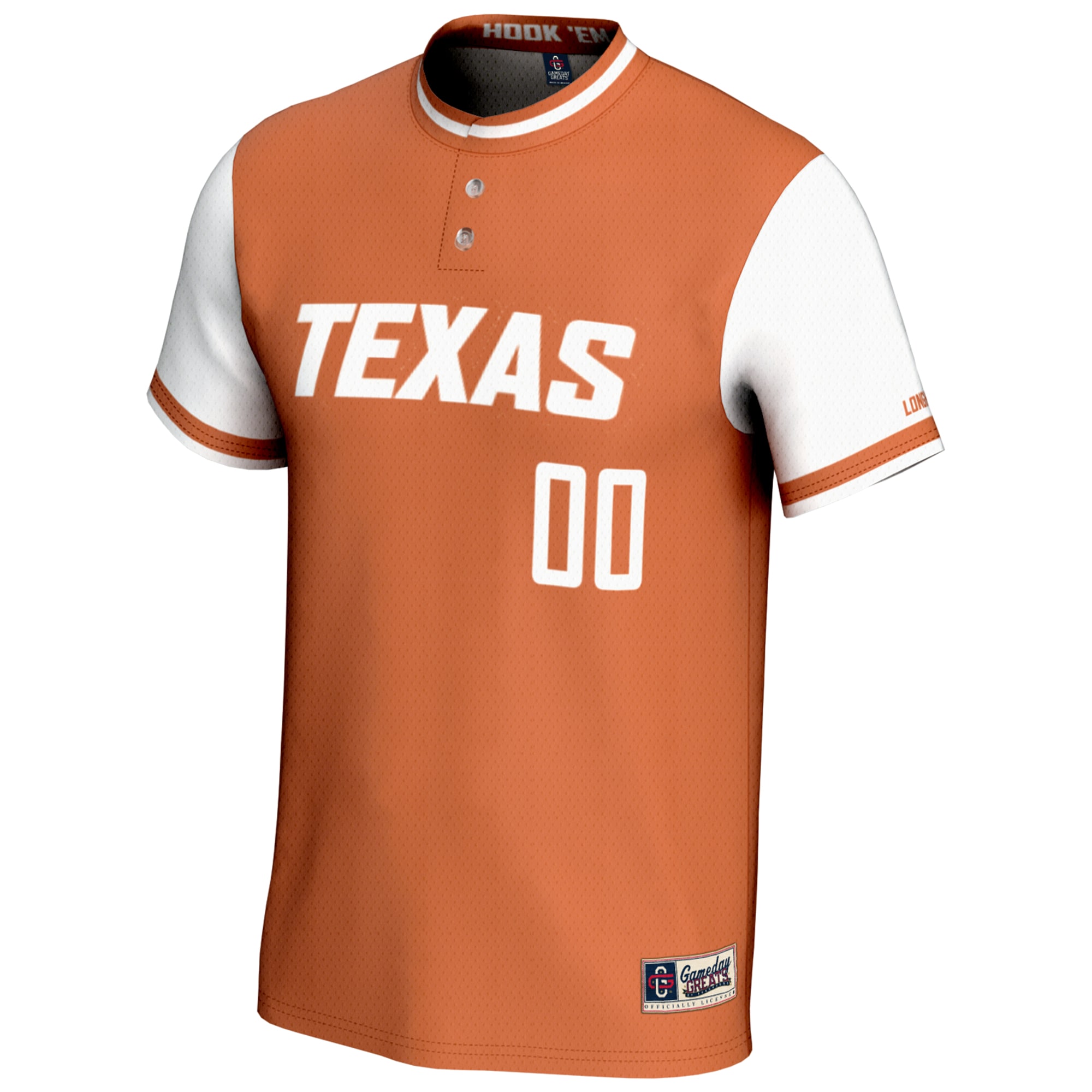 [DDG] Texas Longhorns GameDay Greats Unisex NIL Pick-A-Player Lightweight Softball Jersey - Burnt Orange