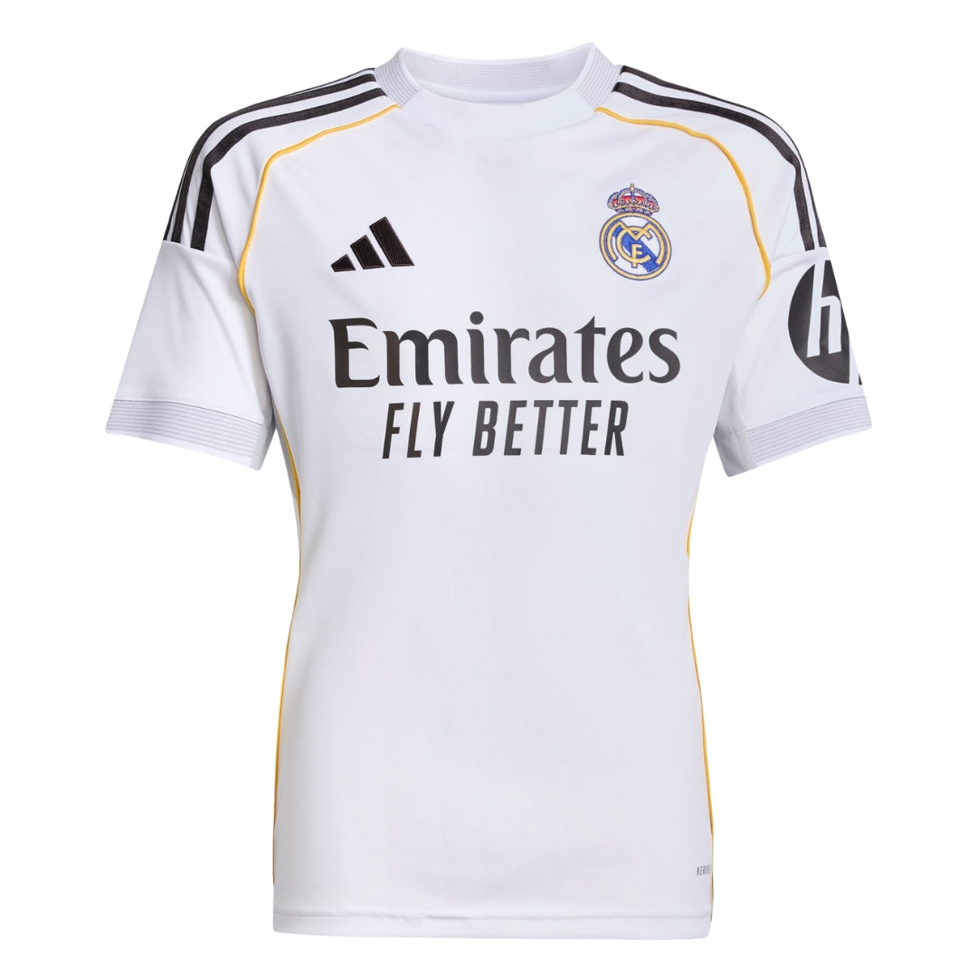 adidas Youth Real Madrid Vini Jr. Home Jersey 25/26 (White)