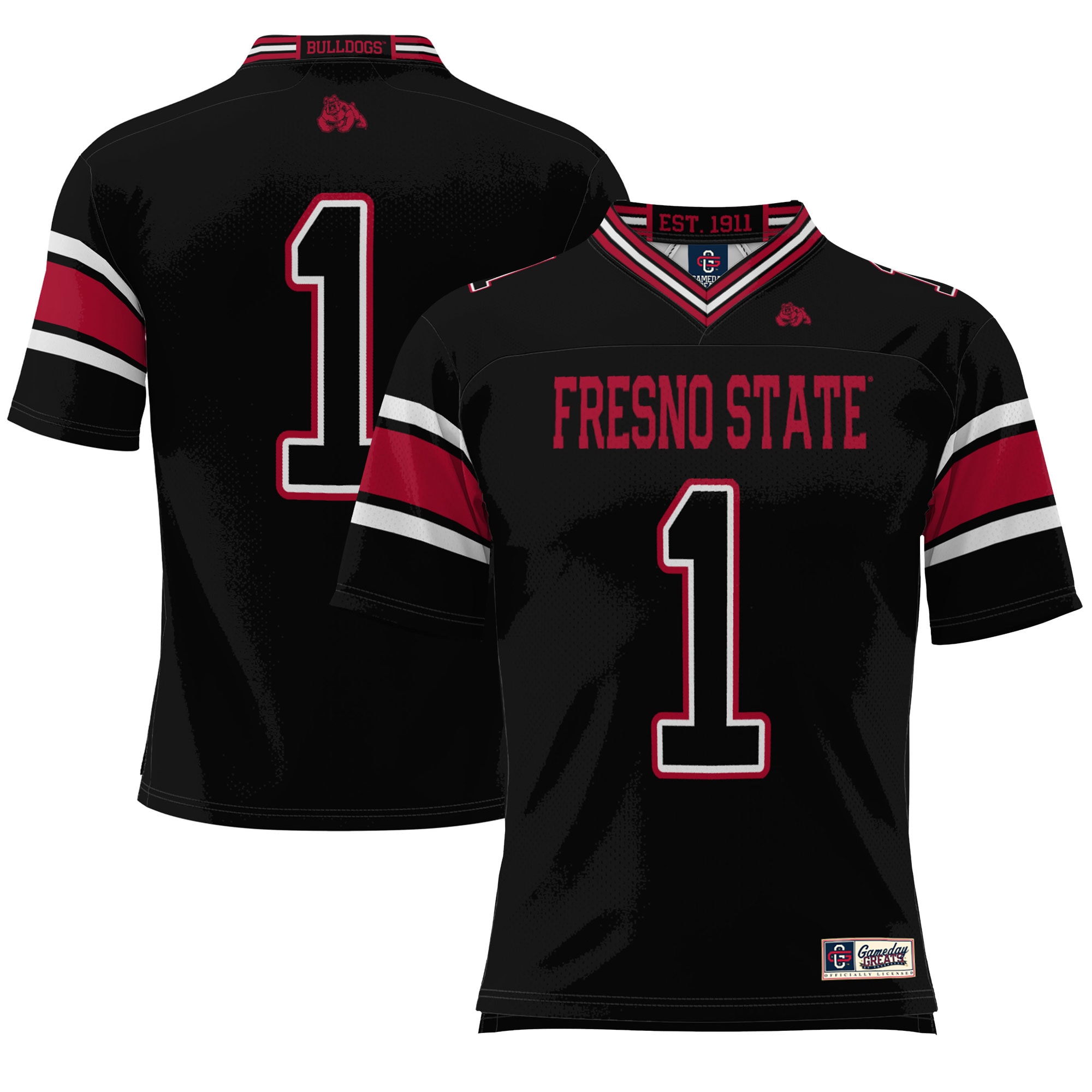 #1 Fresno State Bulldogs GameDay Greats Endzone 26/27 Football Jersey - Black