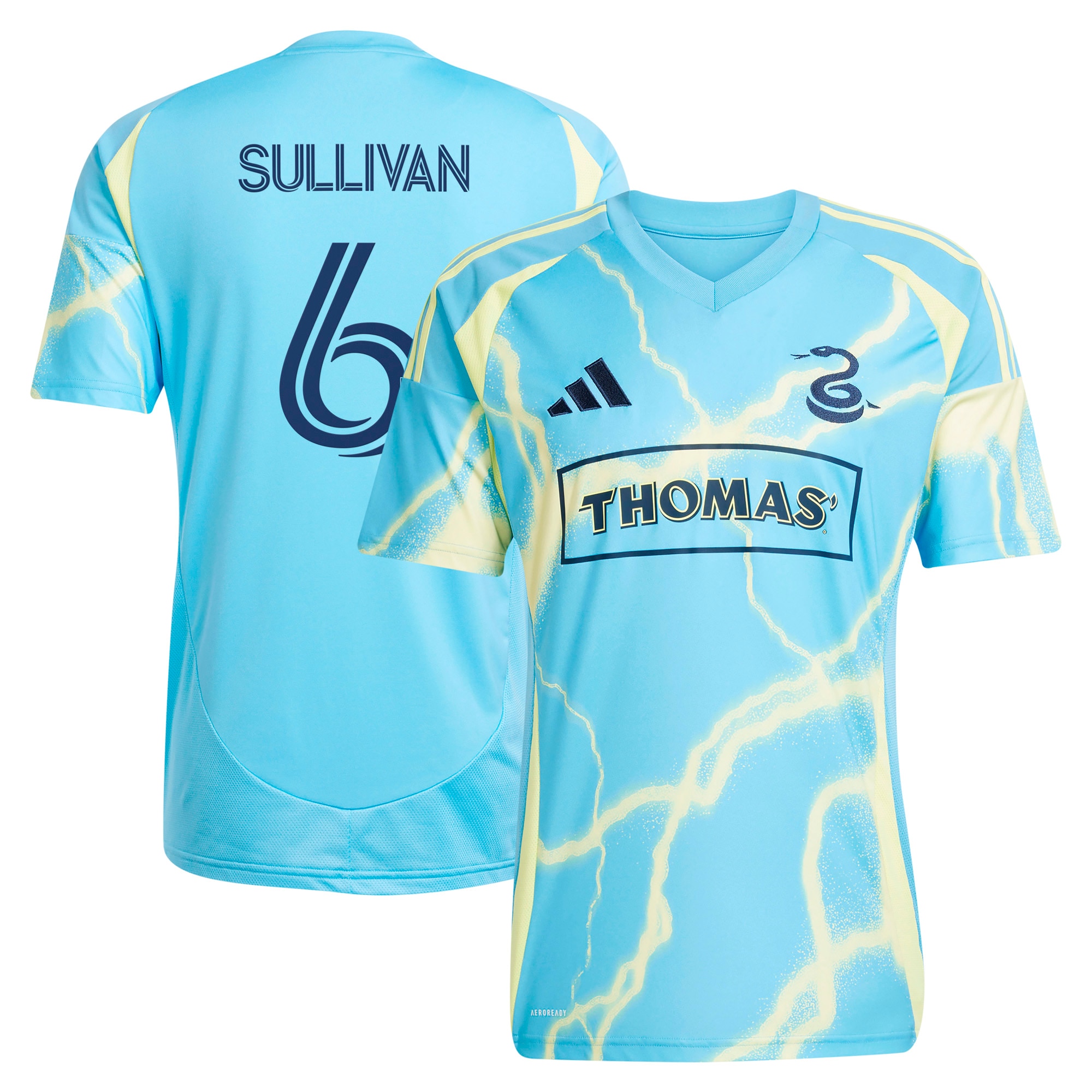[SJH] Women's Cavan Sullivan Philadelphia Union 2025 The Voltage Kit Replica Player Jersey - Blue