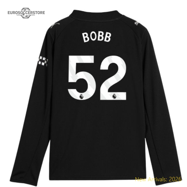 Premium 2025-2026 Man City Long Sleeve Away Shirt (kids) (bobb 52)