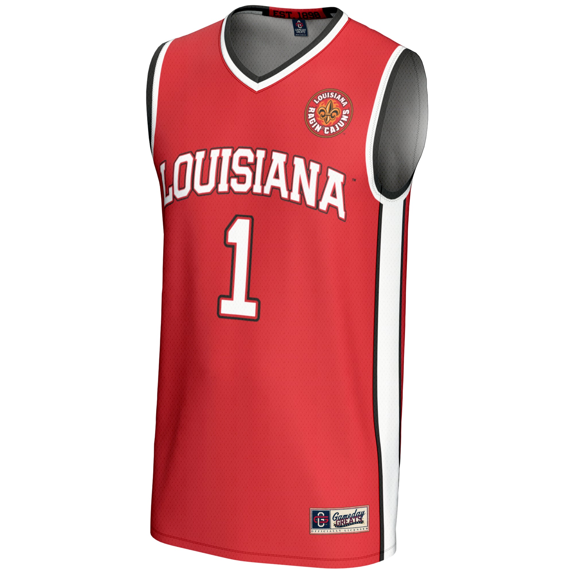 #1 Louisiana Ragin' Cajuns GameDay Greats Unisex Lightweight Basketball Jersey - Cardinal