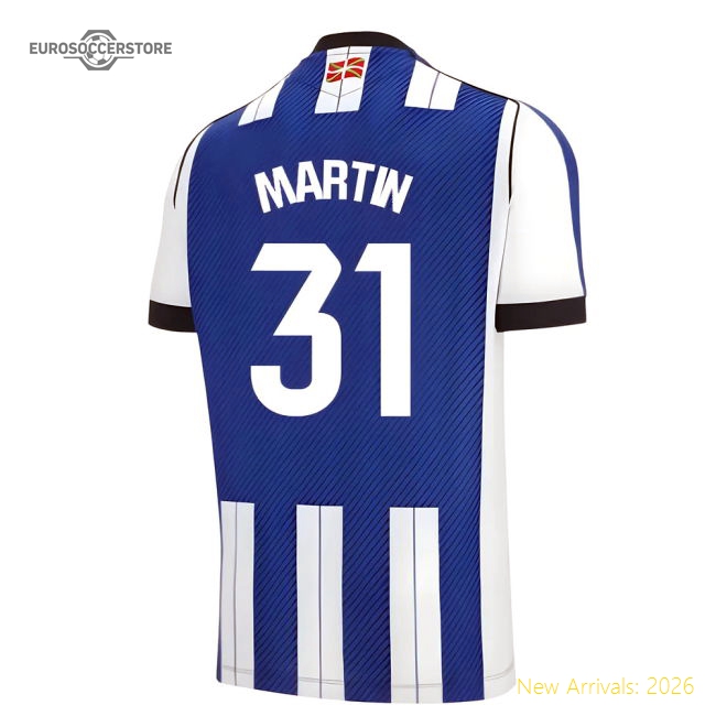Outstanding 2025-2026 Real Sociedad First Jersey (martin 31)