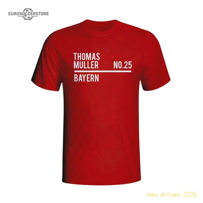 Thomas Muller Bayern Munich Squad T-shirt (red)