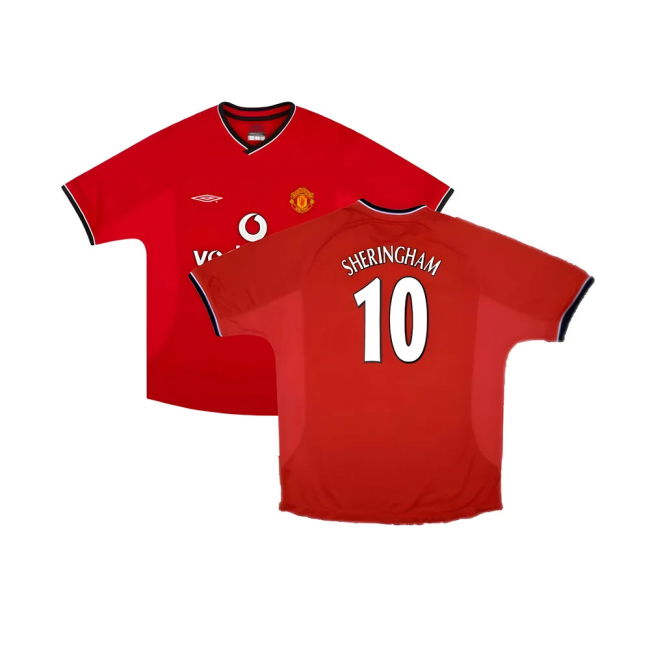 Manchester United 2000-02 Home Jersey ((Excellent) XXL) (Sheringham...