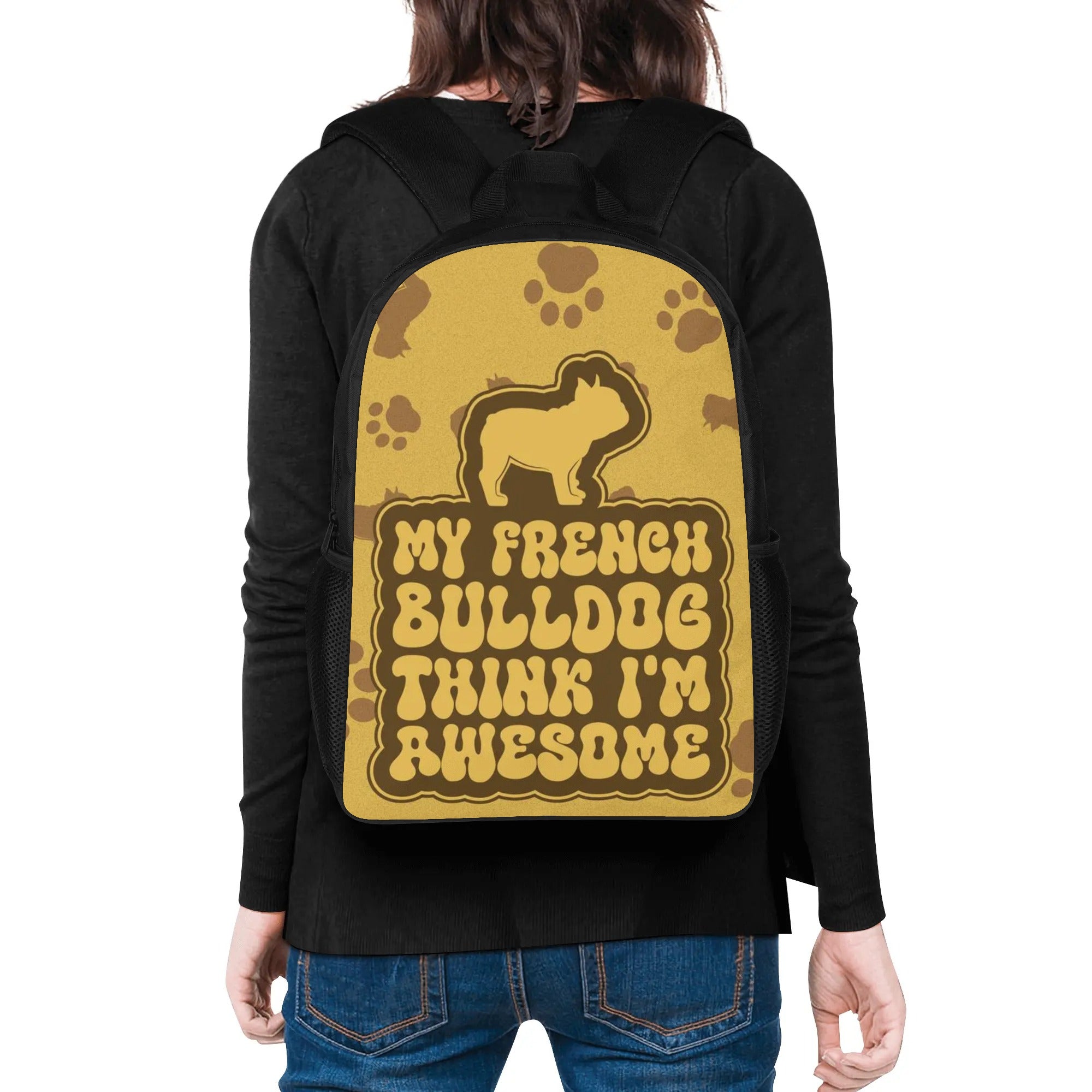 Frenchie-Fan Archie - 17 Inch Backpack for French Bulldog Lovers