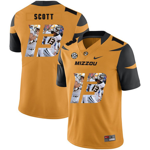 Men's None Gold 2024 premium Kam Scott #13 official licensed Jersey