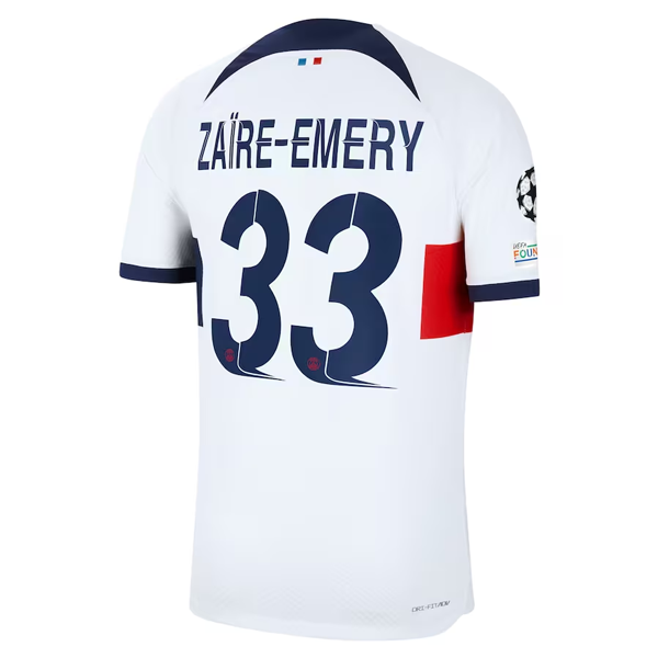 Paris Saint‑Germain FC Patches 2023-2024 UCL Away Jersey – Authentic Shirt