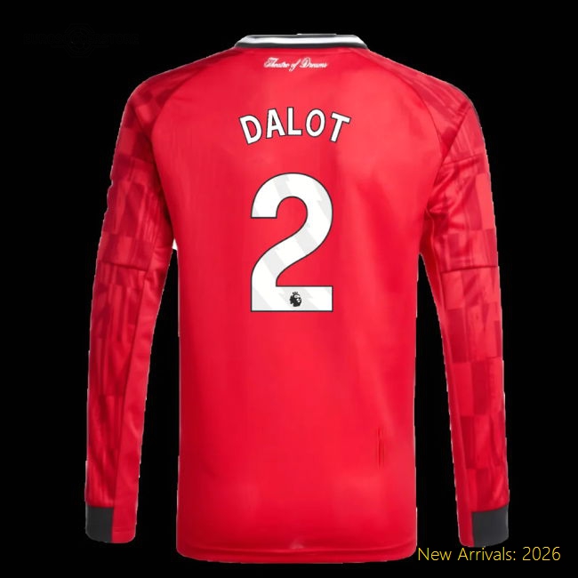 Man Utd Kids Dalot Premium Jersey Performance Fabric Lightweight