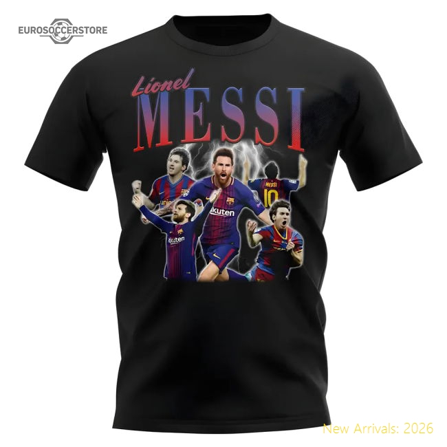 Outstanding Lionel Messi Cules Bootleg T-shirt (black) - Goat