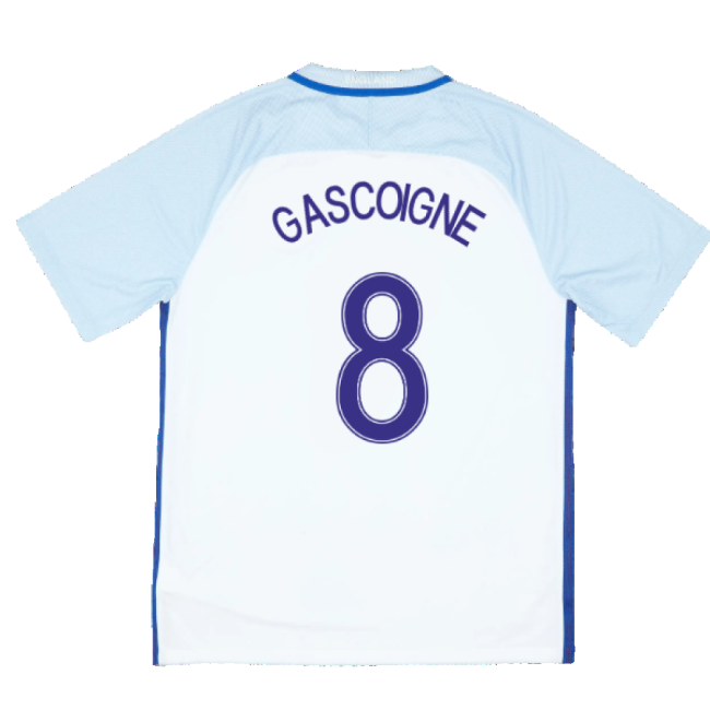 Gascoigne 8 Authentic 2016-2017 England Euro 2024 Home Uniform