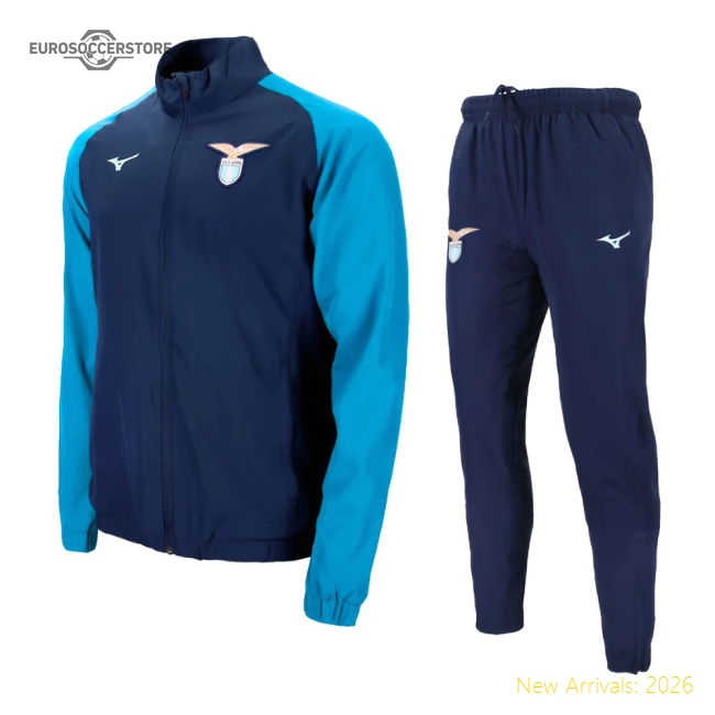 Authentic Official 2024-2025 Lazio Travel Tracksuit (Navy)