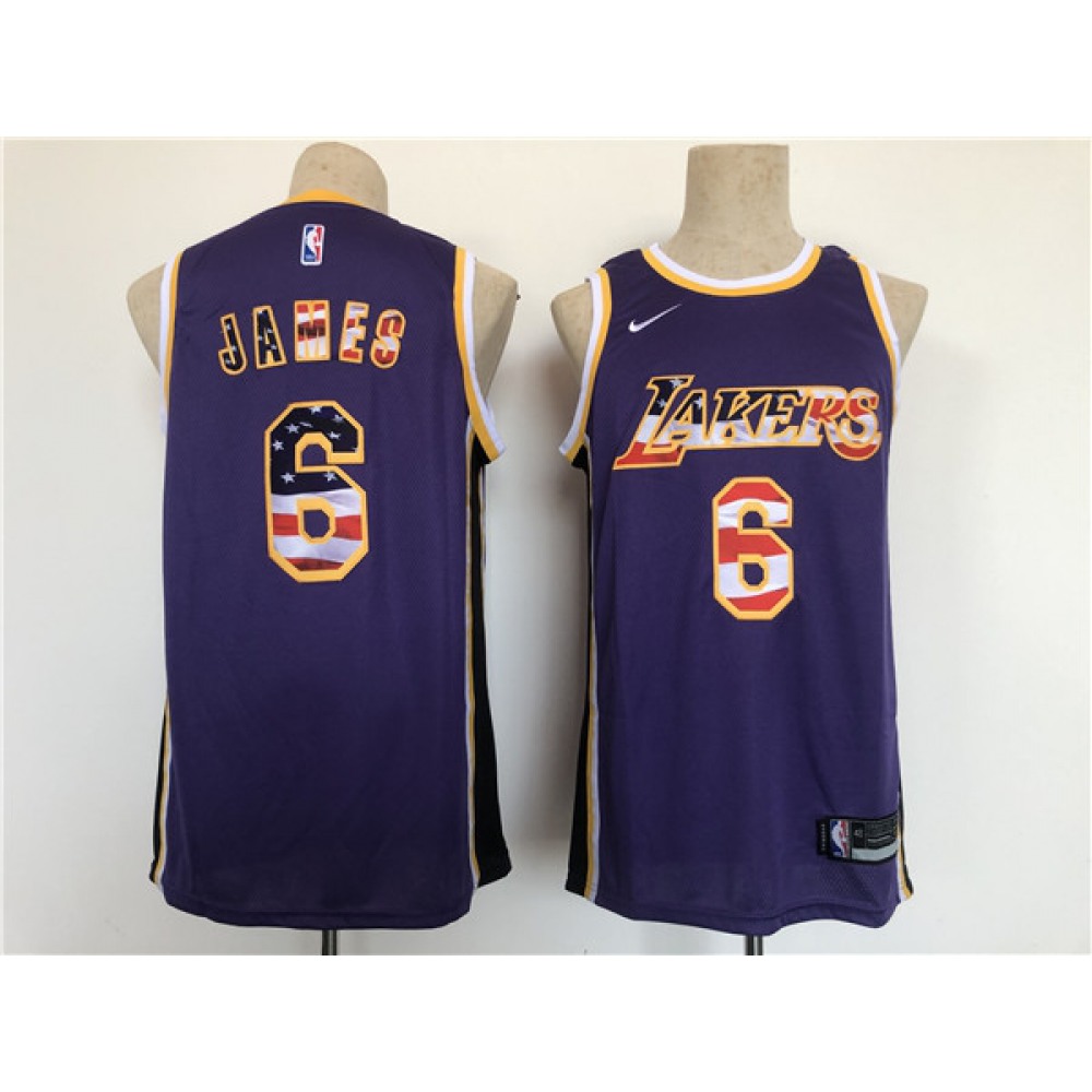 LeBron James6 Los Angeles Lakers Purple Jersey - - Basketball Fan Gear