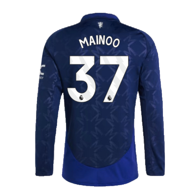 2024-2025 Man Utd Long Sleeve Away Top (Mainoo 37)