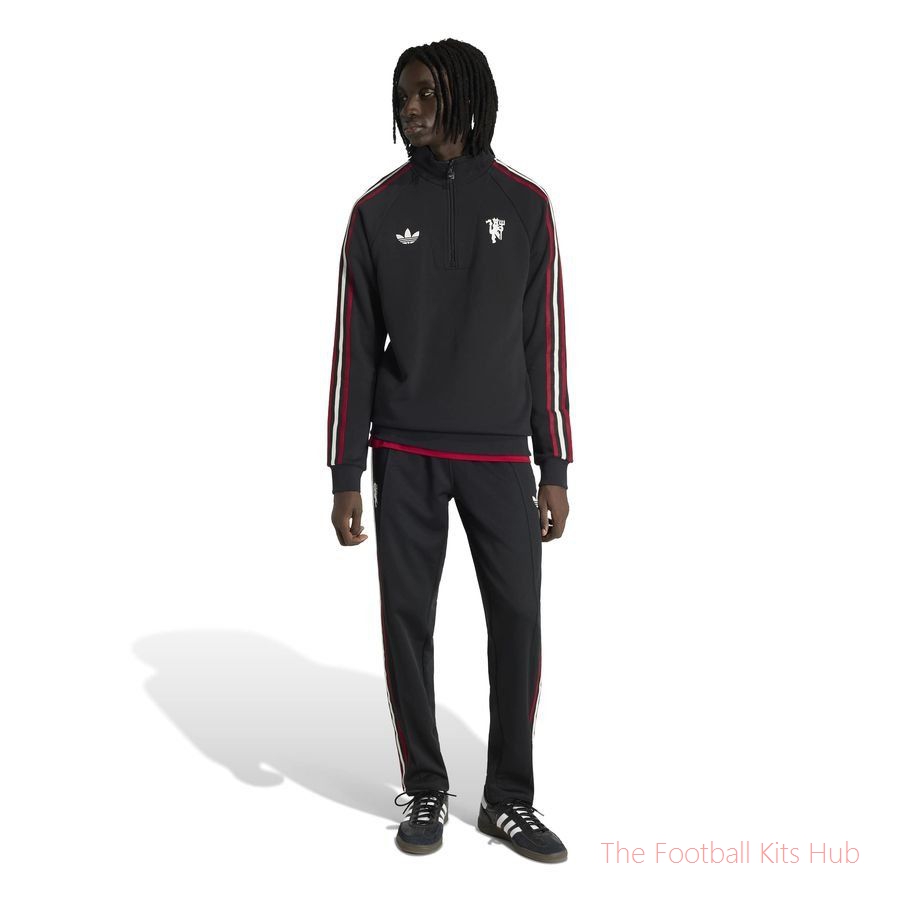 Manchester United Track Top OG Half Zip - Black