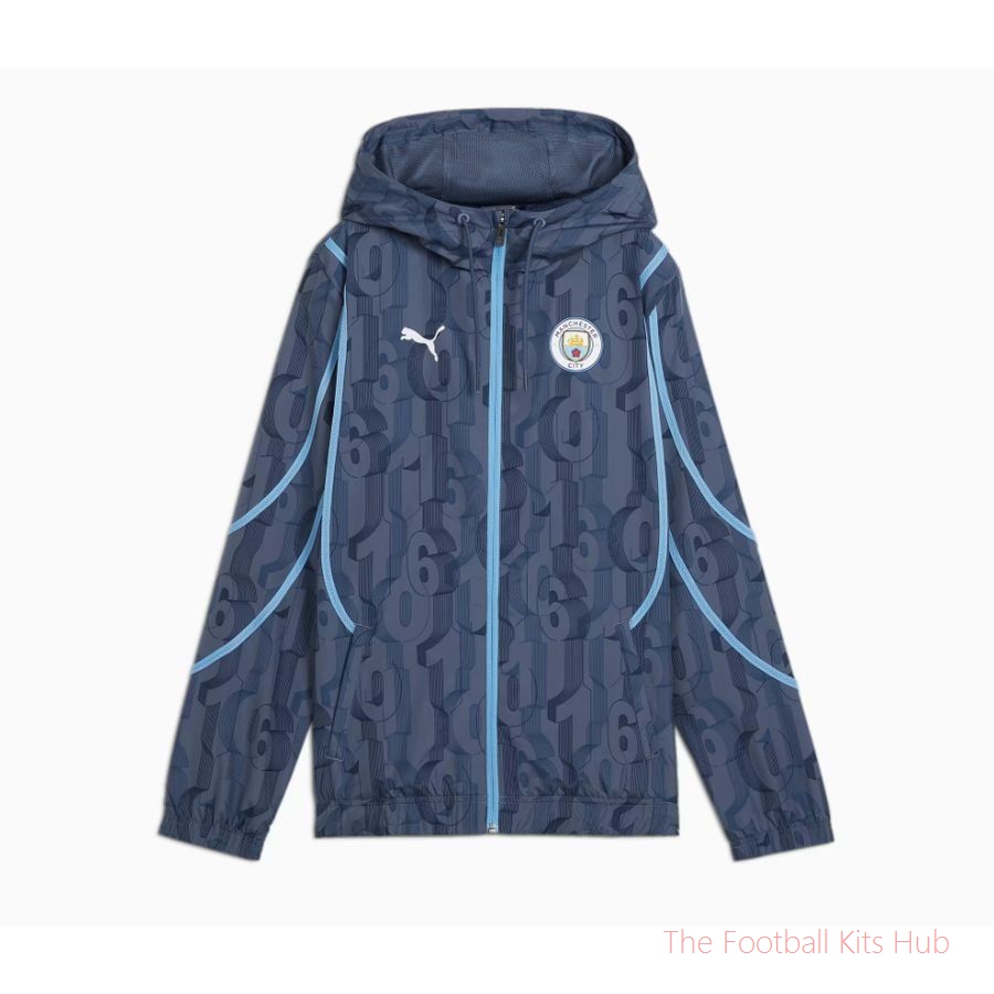 Manchester City Jacket Pre Match Woven Anthem - Inky Blue/Team Light Blue Women