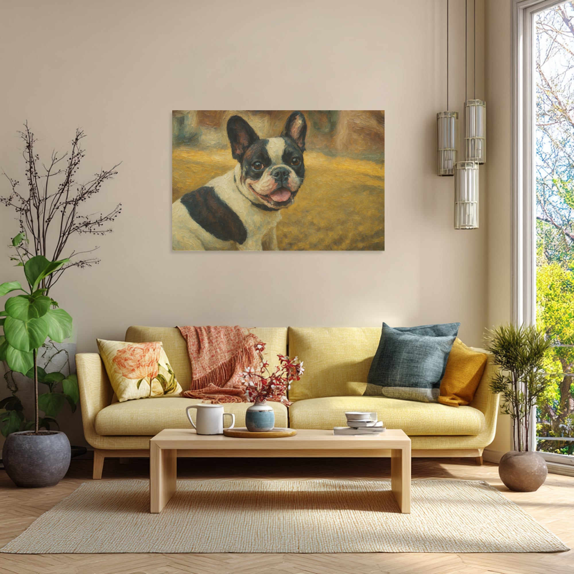 Michelle - Personalized Adorable Frenchie Canvas Wall Art